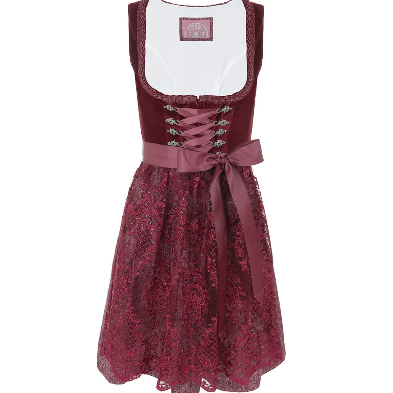 Cheap Damen Dirndl "Loredana", Bordeaux Damen Dirndl