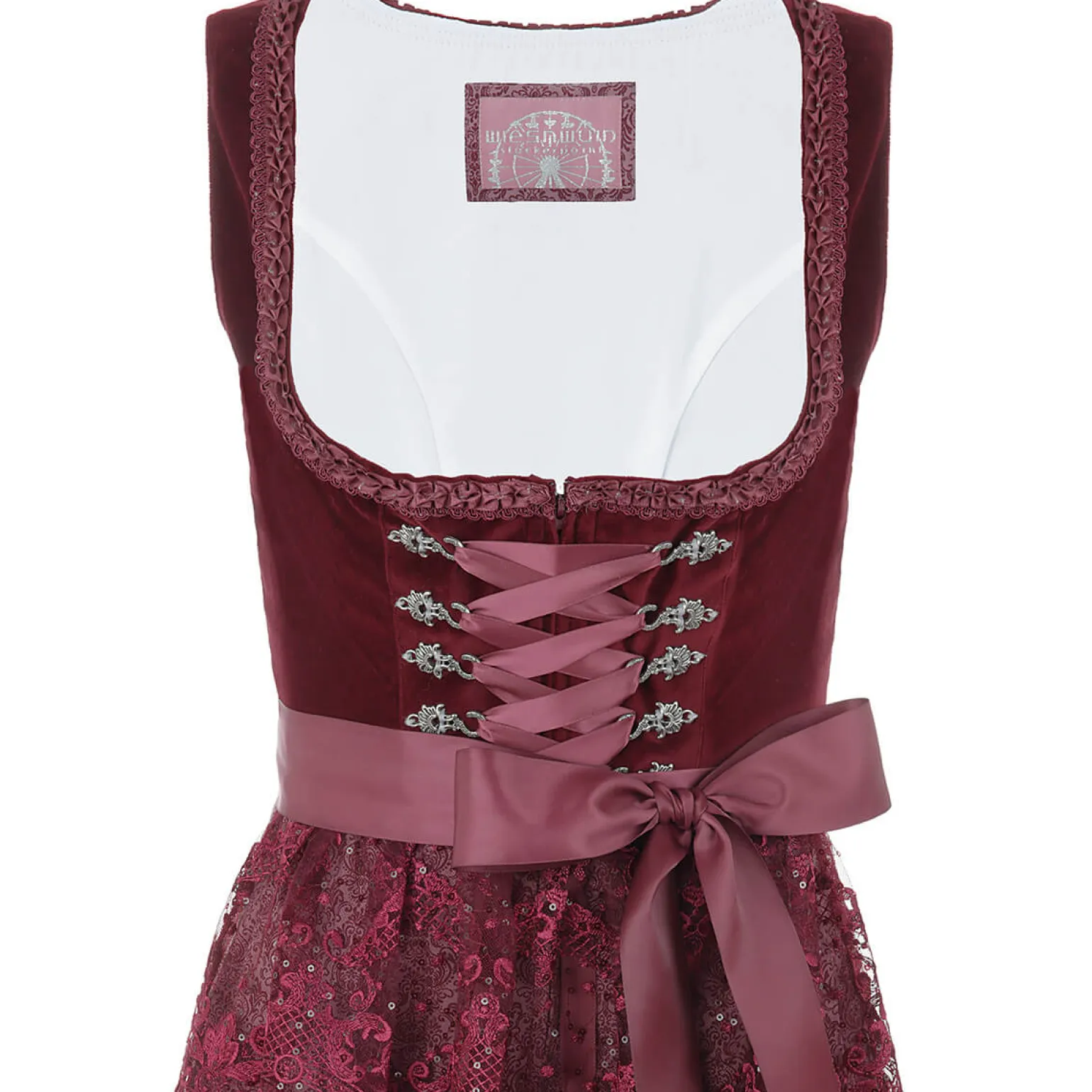 Cheap Damen Dirndl "Loredana", Bordeaux Damen Dirndl