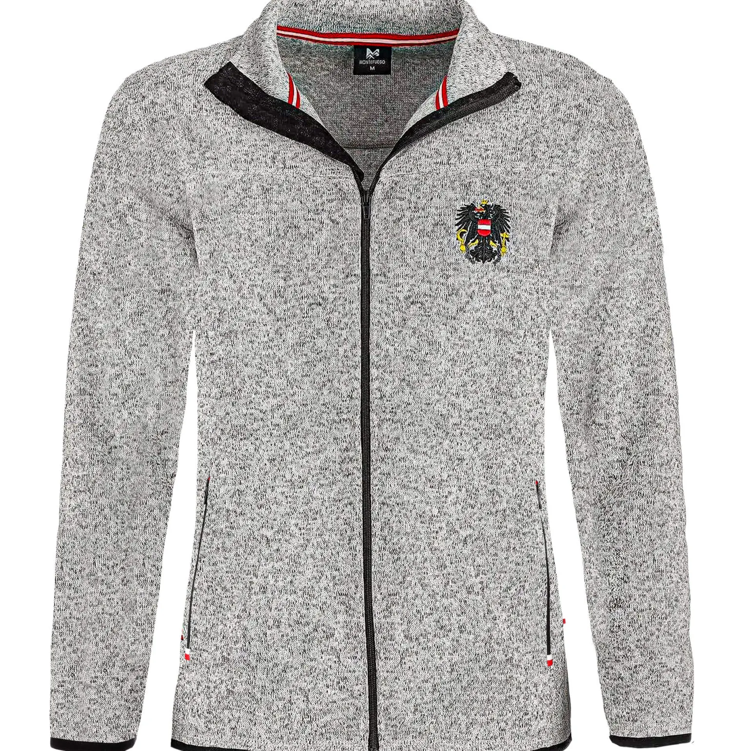 Online Damen Strickfleece Jacke "Österreich", Hell Damen Jacken