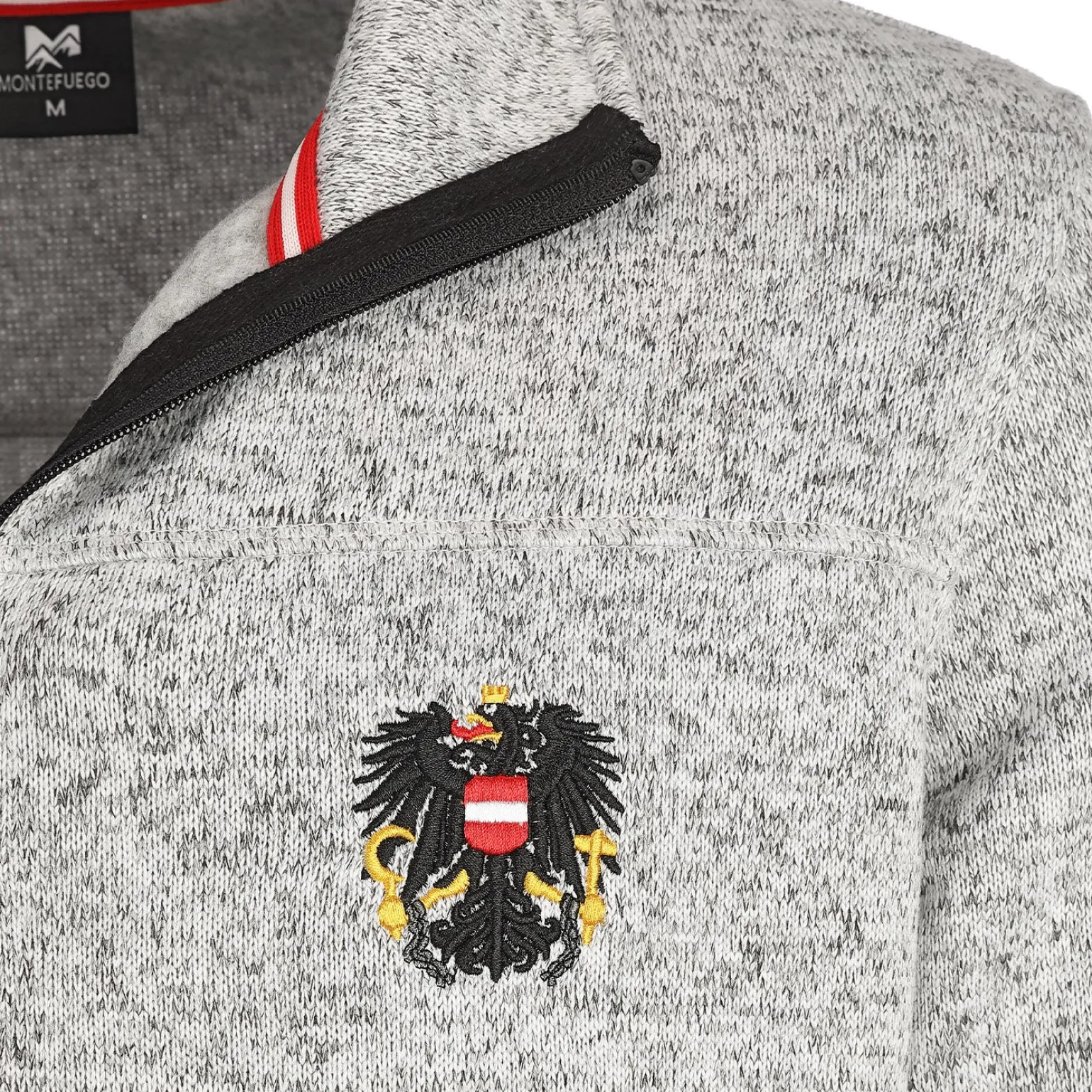 Online Damen Strickfleece Jacke "Österreich", Hell Damen Jacken