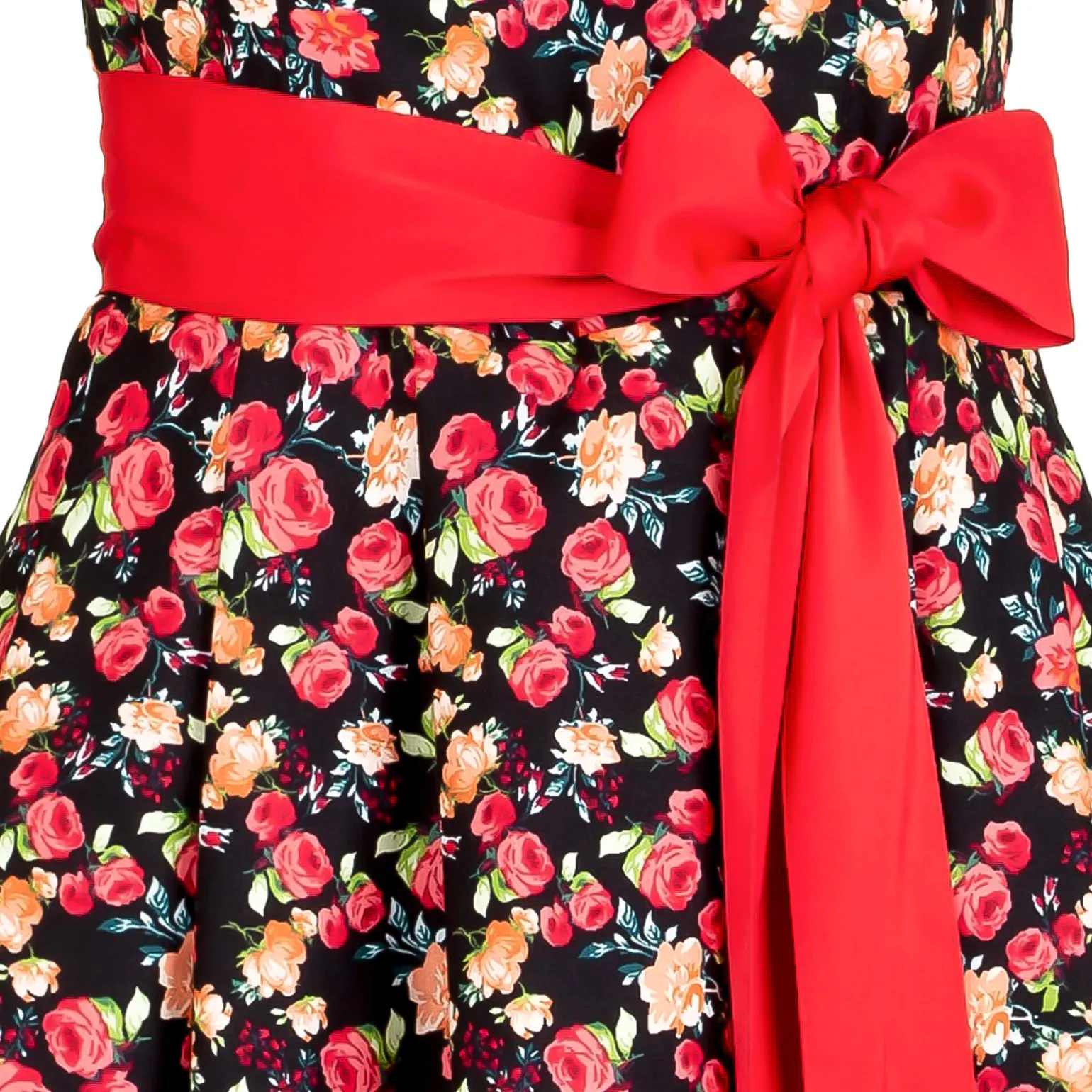Cheap Damen Trachtenkleid "Manja", Schwarz-Rot Damen Dirndl