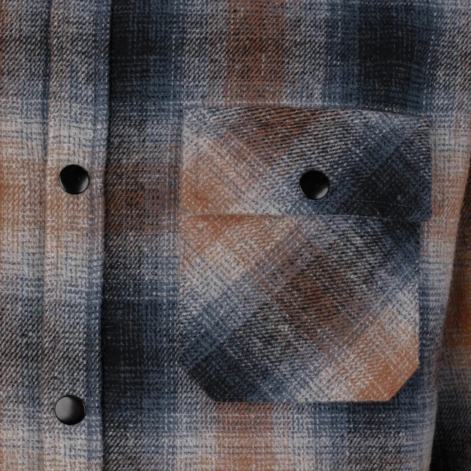 Cheap Herren Flanellhemd "Karo", Blau-Orange Herren Hemden