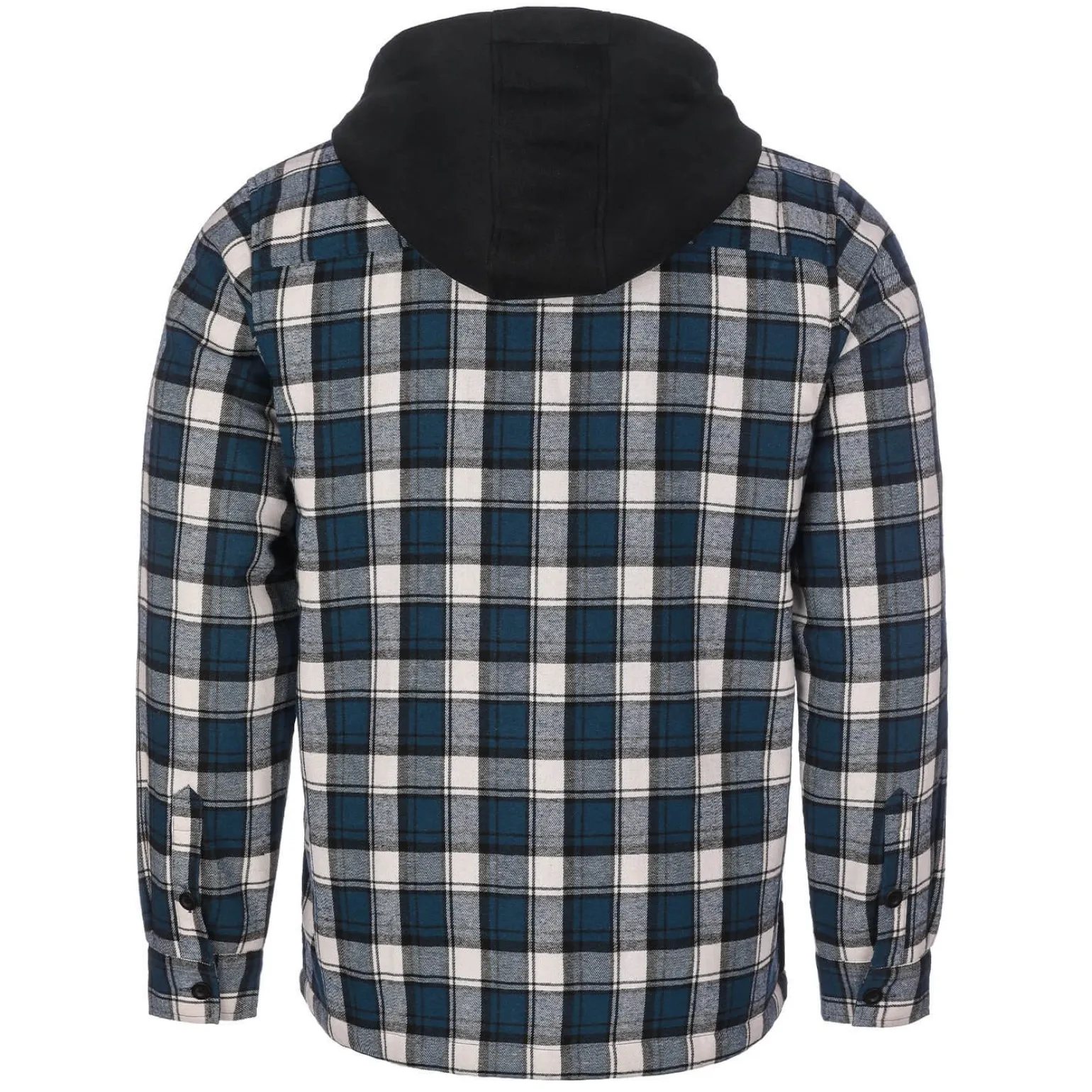 Clearance Herren Flanelljacke "Karo" mit Kapuze, -Weiß Herren Jacken