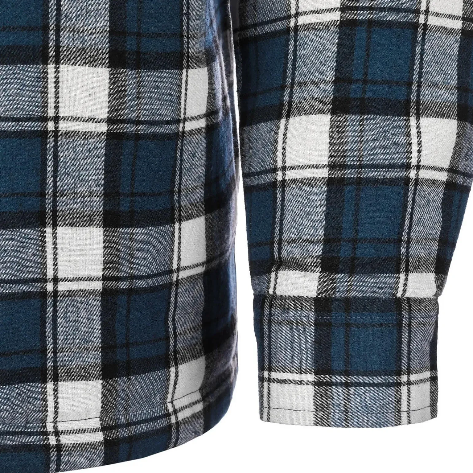 Clearance Herren Flanelljacke "Karo" mit Kapuze, -Weiß Herren Jacken