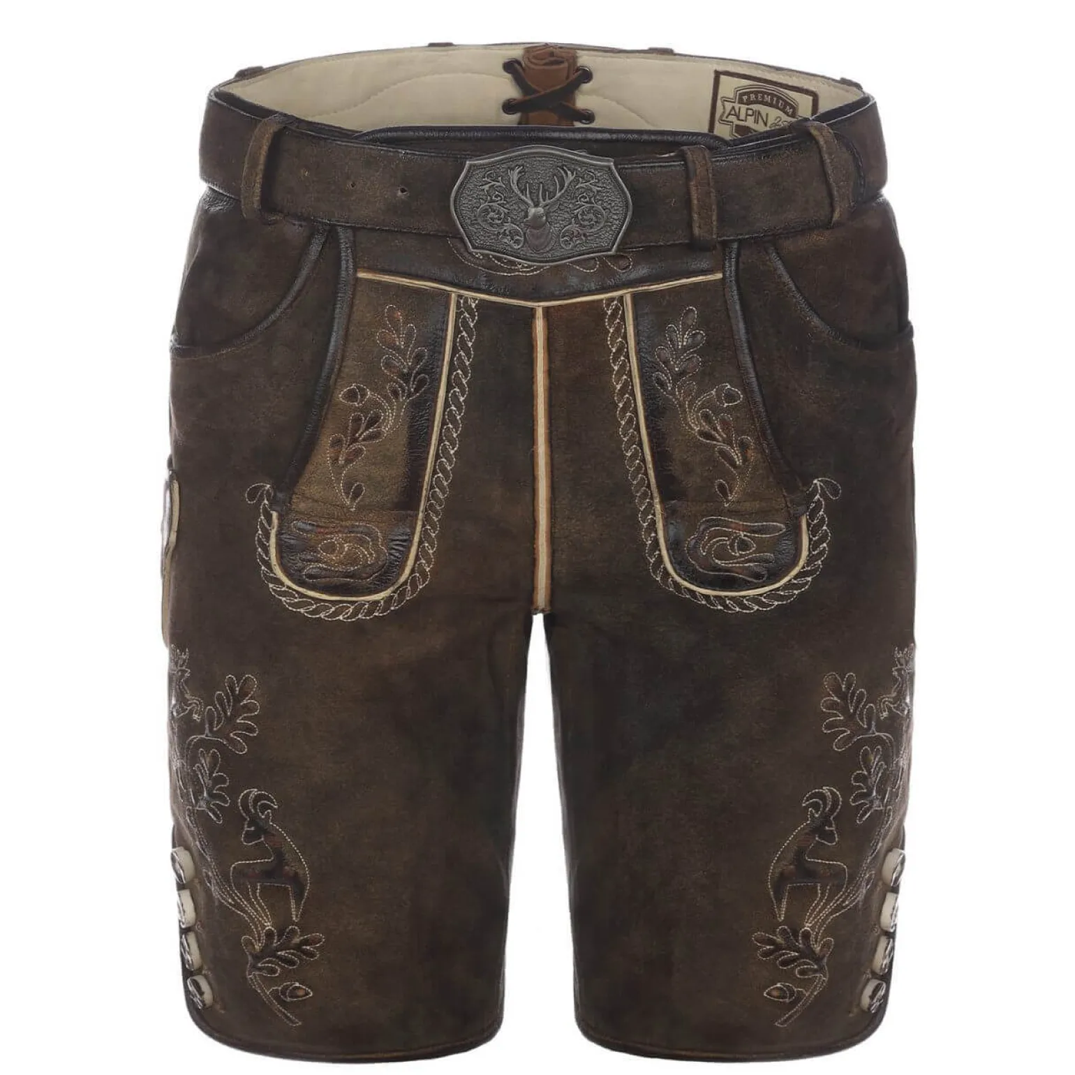 Best Sale Herren Lederhose "Ulrich", Dunkel Herren Lederhosen