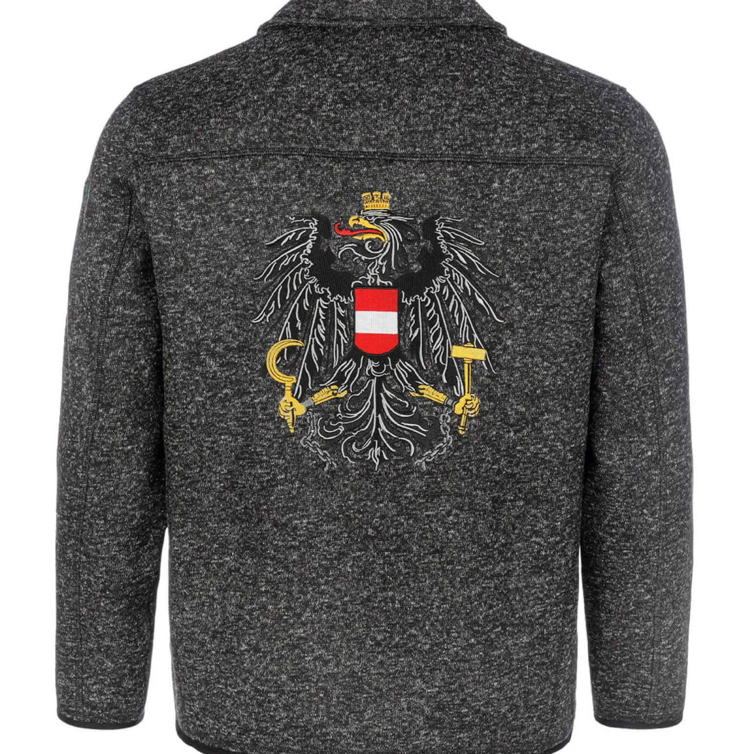 Hot Herren Strickfleece Jacke "Österreich", Anthrazit Herren Jacken