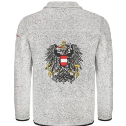 Sale Herren Strickfleece Jacke "Österreich", Hell Herren Jacken