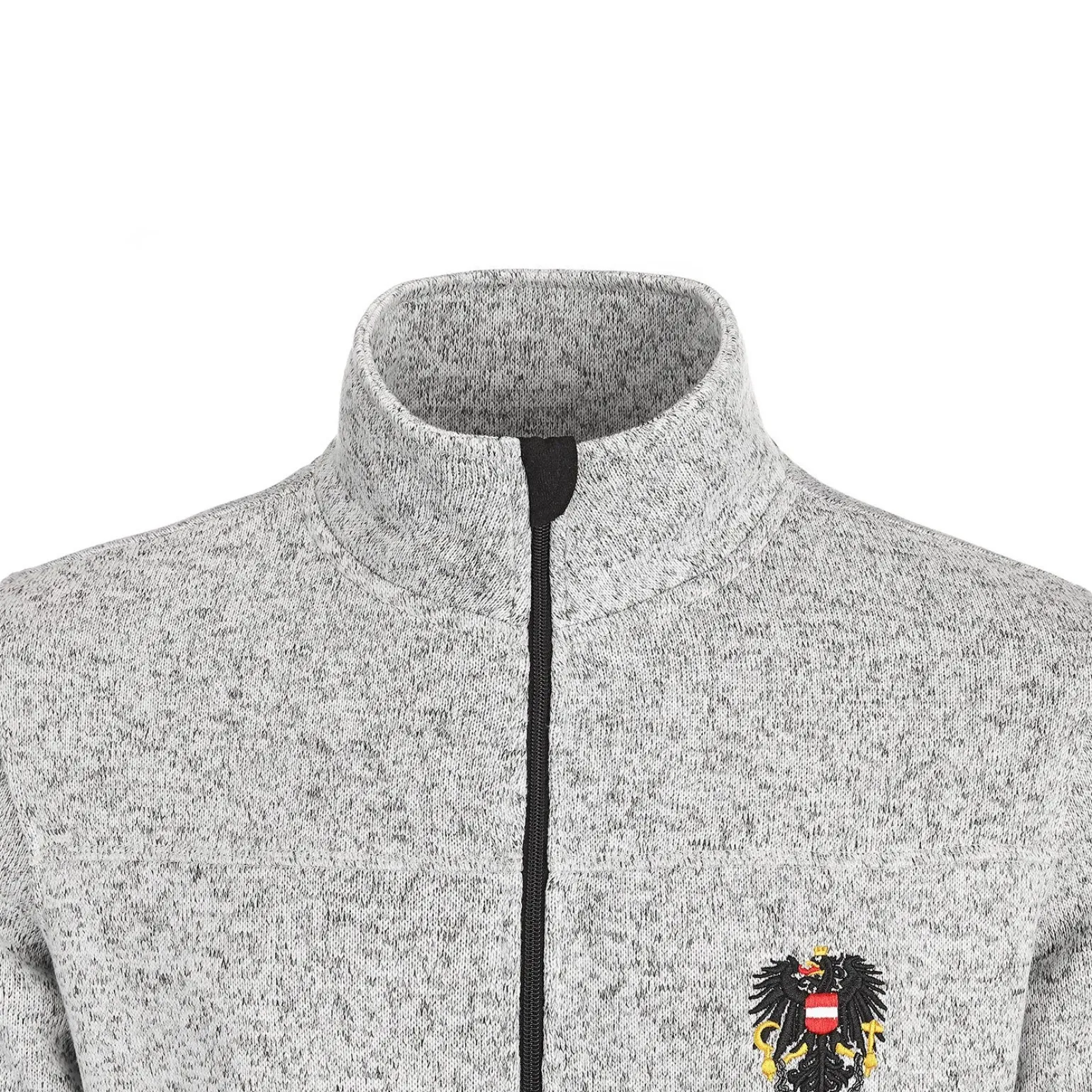 Sale Herren Strickfleece Jacke "Österreich", Hell Herren Jacken