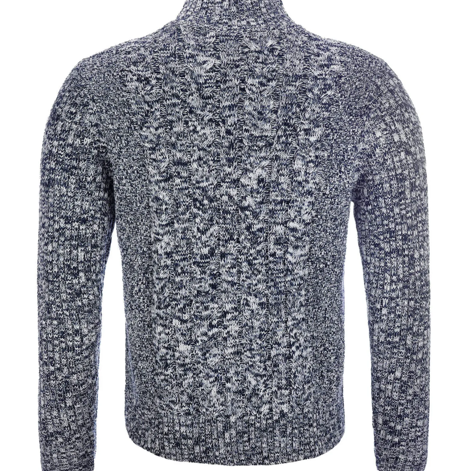 Shop Herren Zopf-Strickjacke "Noel", Navy-Melange Herren Jacken