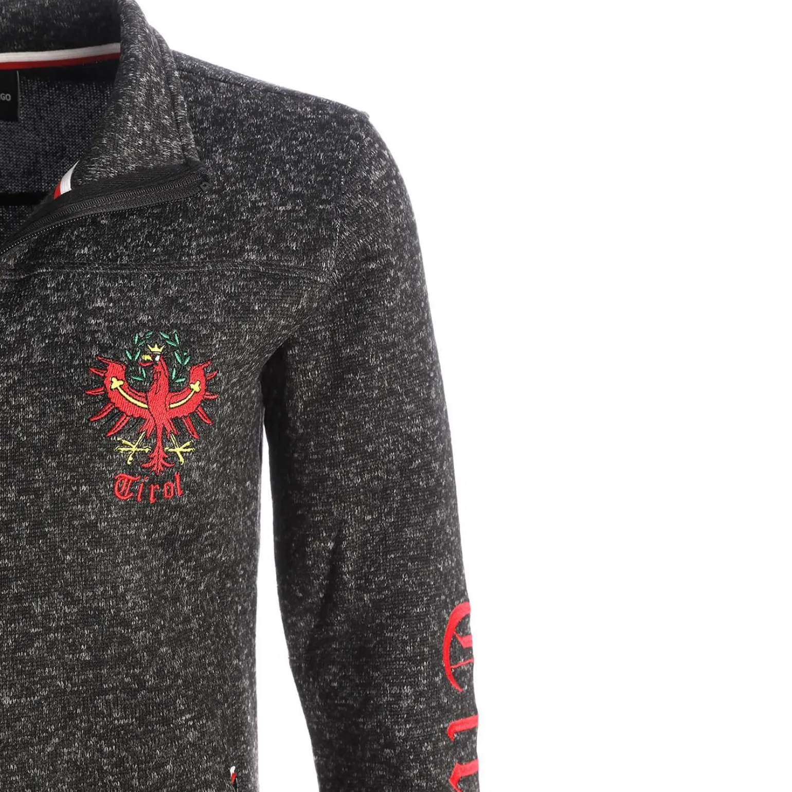 Cheap Kinder Strickfleece Jacke “Tirol”, Anthrazit Kinder Jacken & Anzüge