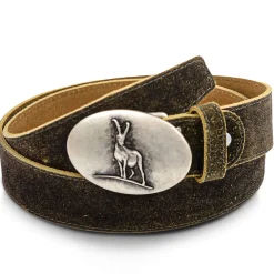 Online Ledergürtel "Steinbock", Hell Herren Accessoires